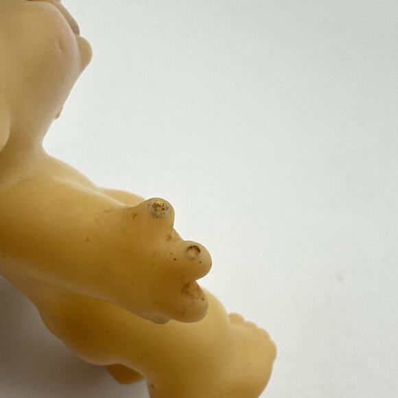 Vintage 1960s DAM Troll Doll White Gray Hair Amber Eyes Marked On Back 2.5 Inch - Picture 9 of 12